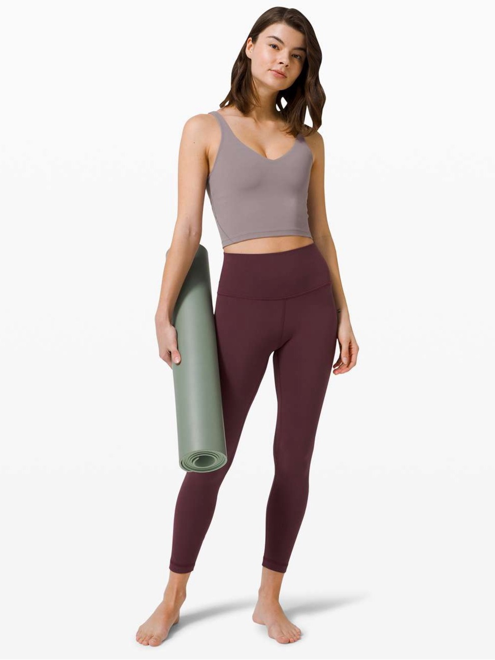 Lululemon Align Pant II 25" Cassis Burgundy High Rise Nulu Leggings Sz 6 VGUC